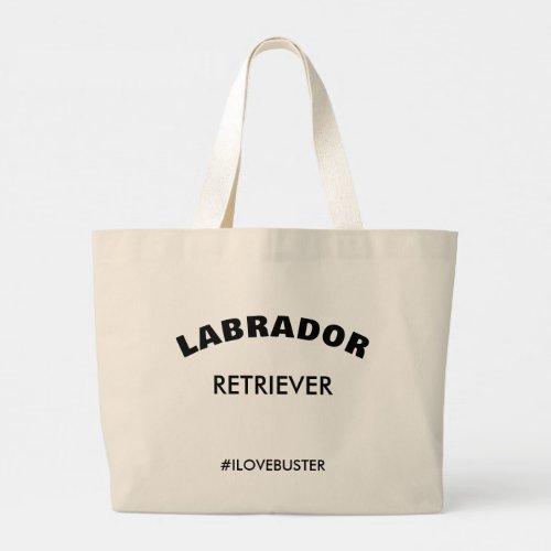  Stylish Labrador Dog Mom Gift Minimalist Simple Large Tote Bag