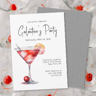 Stylish Ladies Night Galentine's Party Invitation