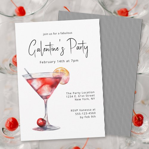 Stylish Ladies Night Galentines Party Invitation