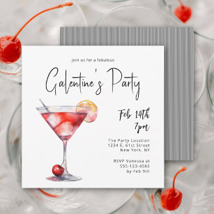 Stylish Ladies Night Out Galentine's Party Invitation