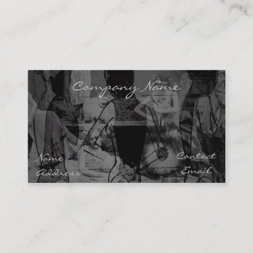 Customizable Stylish Ladies of Fashion In grey Business Card