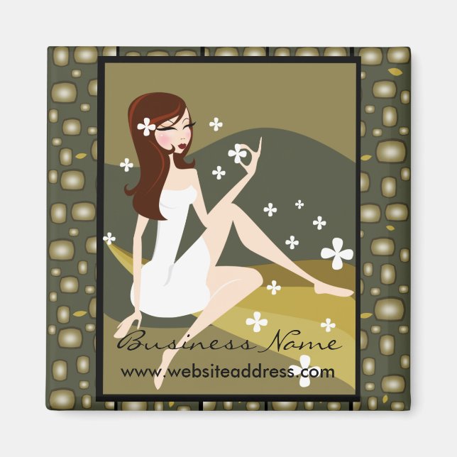Stylish Lady Customizable Magnet (Front)