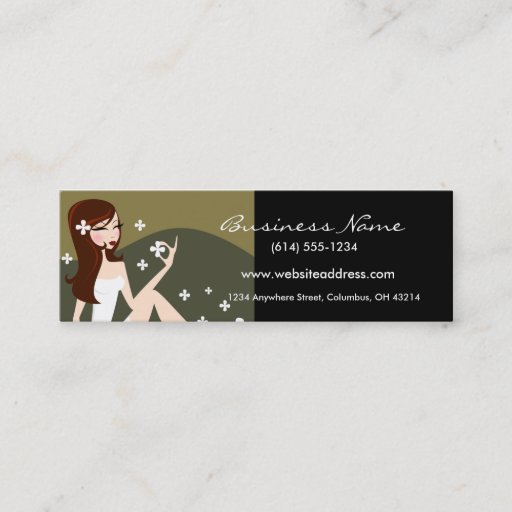 Customizable Stylish Lady - Small Business Card (Profile Card)