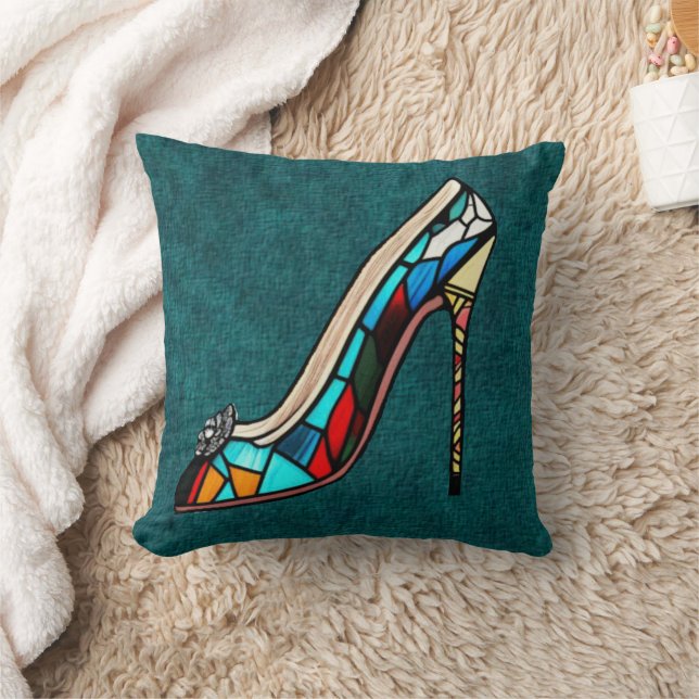 Stylish Lady: Throw Pillow (Blanket)