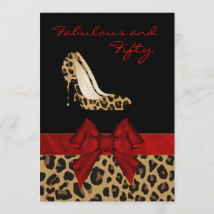 Stylish Lady's Jaguar Stiletto Custom Invitation
