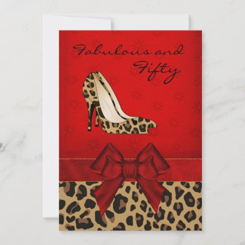 Stylish Lady's Jaguar Stiletto Custom Invitation