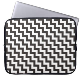 Stylish Laptop Sleeve, Black and White Chevrons Sleeve