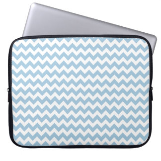 Stylish Laptop Sleeve, Blue and White Chevrons Sleeve