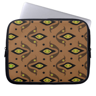 Stylish Laptop Sleeve, Brown, Black, Green Sleeve