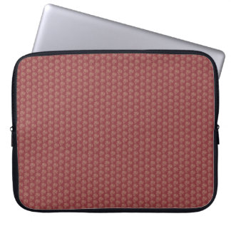 Stylish Laptop Sleeve, Maroon Floral Mini-print Laptop Sleeve