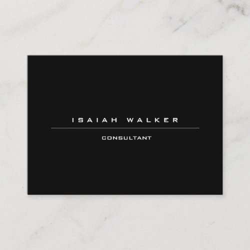 Stylish Large Plain Unique Special Black  White Business Card