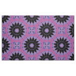 Stylish Lavender &amp; Black Boho Geometric Pattern Fabric