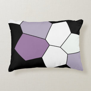 Stylish Lavender Purple Black White Pattern Decorative Pillow