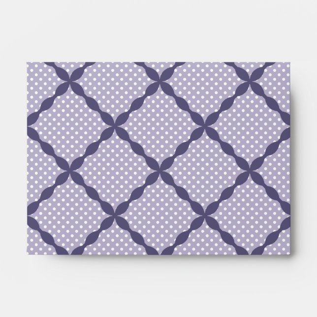 Stylish Lavender Purple Pattern Design Envelope (Front)