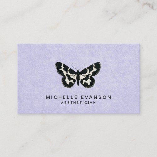Stylish Lavender Purple Vintage Butterfly Business Card