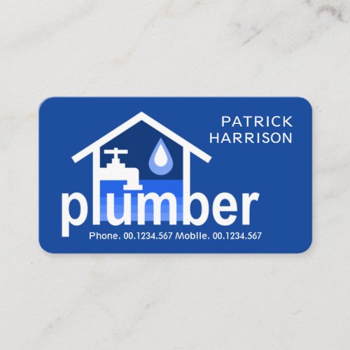 Stylish Leaking Water Faucet Home Business Card