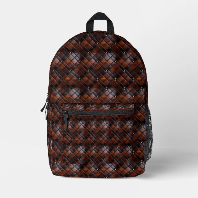 Stylish Leather Look for Everyday Adventure Printed Backpack (Front)