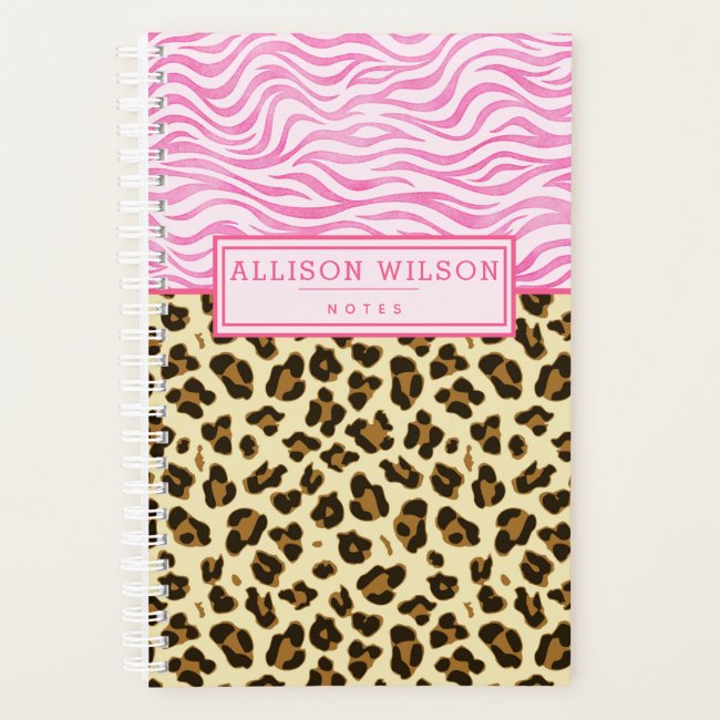 Stylish Leopard and Pink Zebra Print