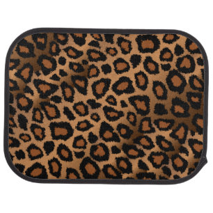 Stylish Leopard Animal Print Pattern Personalize Car Mat
