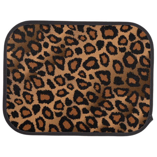 Stylish Leopard Animal Print Pattern | Personalize Car Mat (Rear)