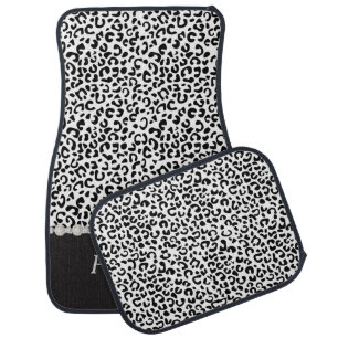 Stylish Leopard Animal Print   Personalize Car Mat