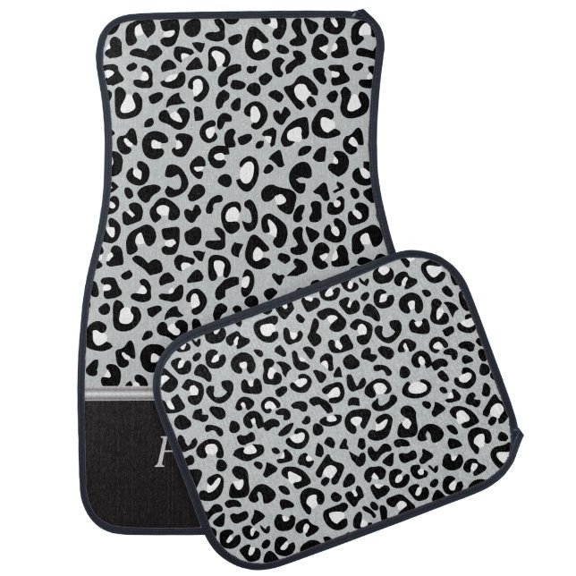 Stylish Leopard Animal Print | Personalize Car Mat (Set)