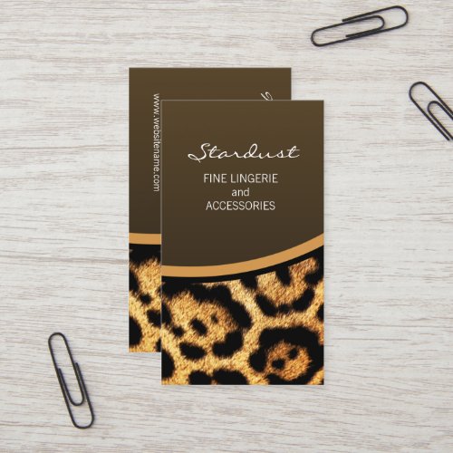 Stylish Leopard Print Business Cards