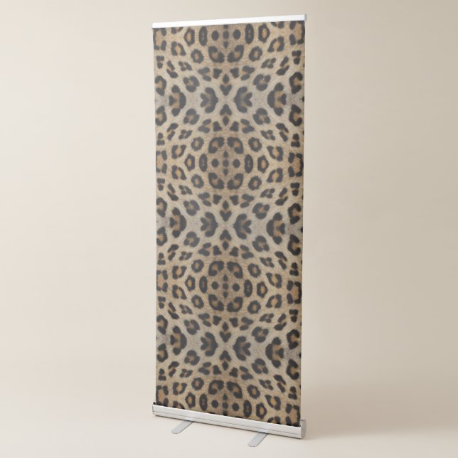 Stylish leopard fur animal print pattern party retractable banner (3/4)