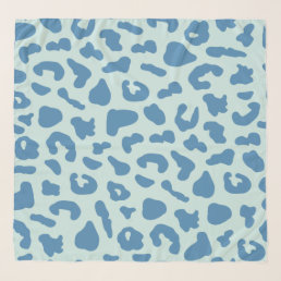 Stylish Leopard Print Animal Pattern in Blue Scarf