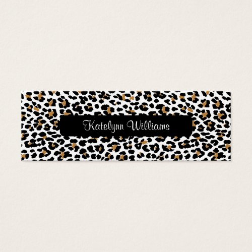 Stylish Leopard Print Appointment Card Business Card Template