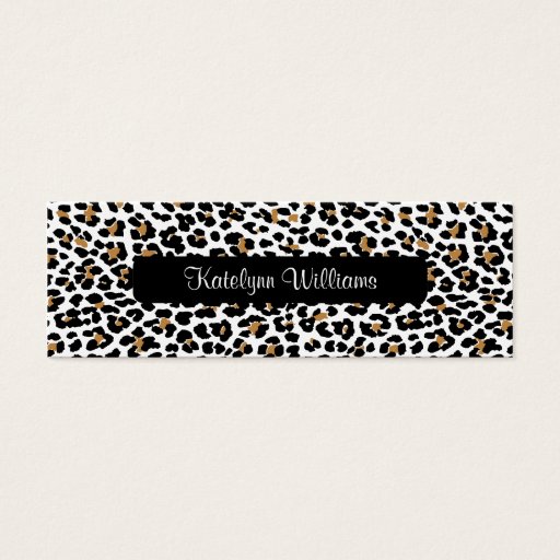 Customizable Stylish Leopard Print Appointment Card Business Card Template