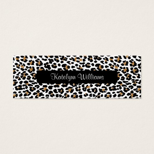 Stylish Leopard Print Appointment Card (Front)