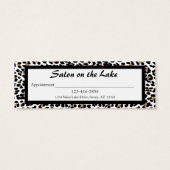 Stylish Leopard Print Appointment Card (Back)