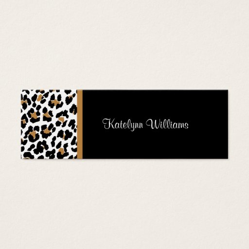 Customizable Stylish Leopard Print Appointment Card Business Card
