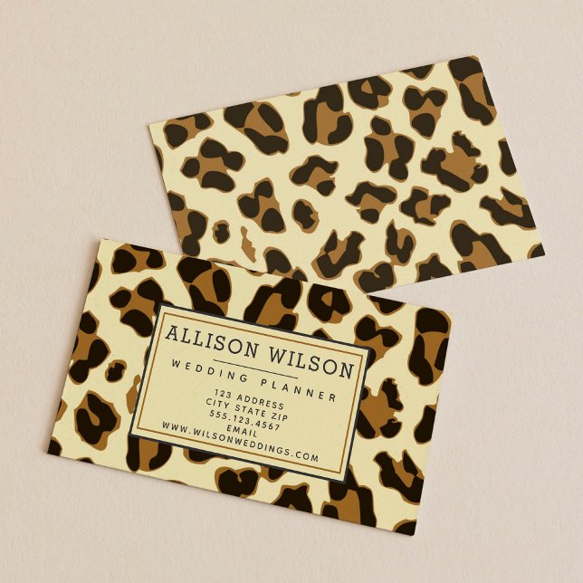Stylish Leopard Print Business Card (Creator Uploaded)