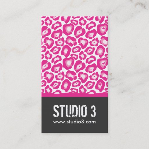 Customizable Stylish Leopard Print Business Cards