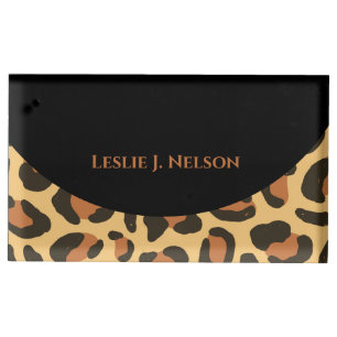 Stylish Leopard Print Cheetah Place Card Holder