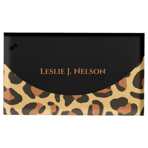 Stylish Leopard Print Cheetah Place Card Holder