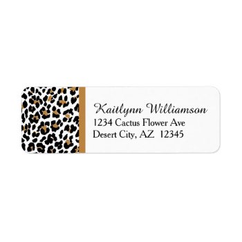 Stylish Leopard Print Label by theburlapfrog at Zazzle