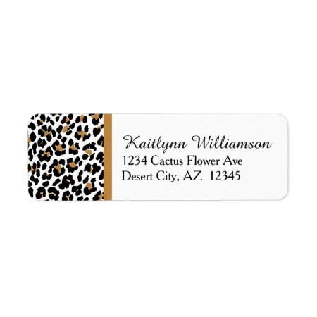 Stylish Leopard Print Label