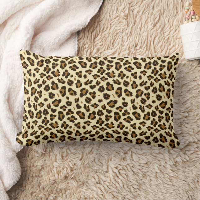 Stylish Leopard Print Lumbar Pillow (Blanket)