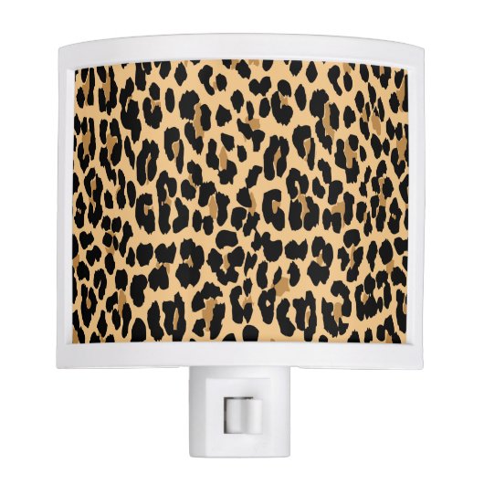 Stylish Leopard Print Pattern Night Light (Front)