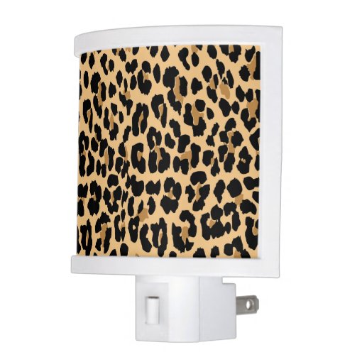 Stylish Leopard Print Pattern Night Light | Zazzle