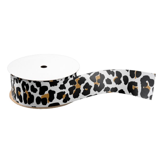 Stylish Leopard Print Pattern Ribbon (Spool)
