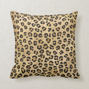 Stylish Leopard Print Wild Safari Jungle Animal Pa Throw Pillow