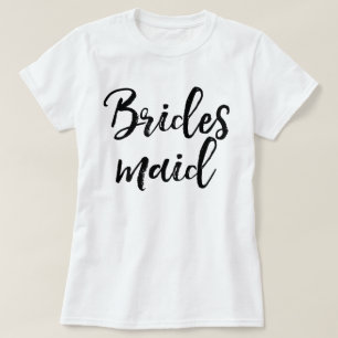 Stylish Lettering Brush Typography   Bridesmaid T-Shirt