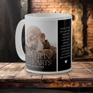 Stylish Lettering Forever in our Hearts' Memorial  Coffee Mug