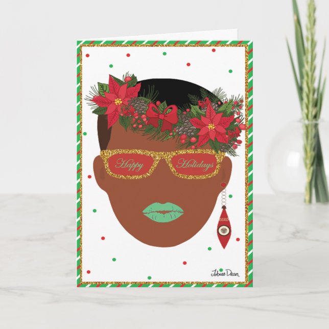 Stylish LGBTQ Holiday Card (Front)