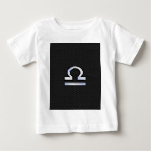 Stylish Libra Zodiac Sign Black Snake Skin Decor Baby T-Shirt