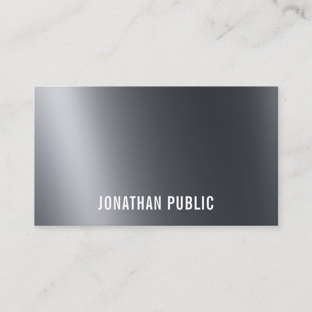Stylish Light And Shadow Black Elegant Cool Luxury Business Card (Front)